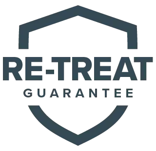 Re-Treat Guarantee logo. At Active Pest Control, if pests come back, so do we – to re-treat at no additional cost.